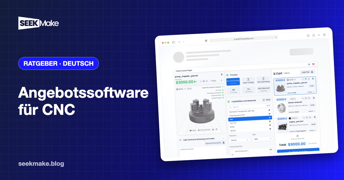 Angebotssoftware für CNC-Fertigung: Fräs- und Drehteile kalkulieren